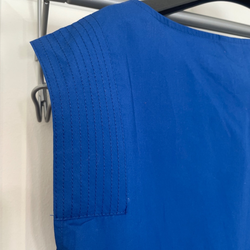 Banana Republic Royal Blue Poplin Drawstring Mini Dress NWT Size S - Picture 6 of 8